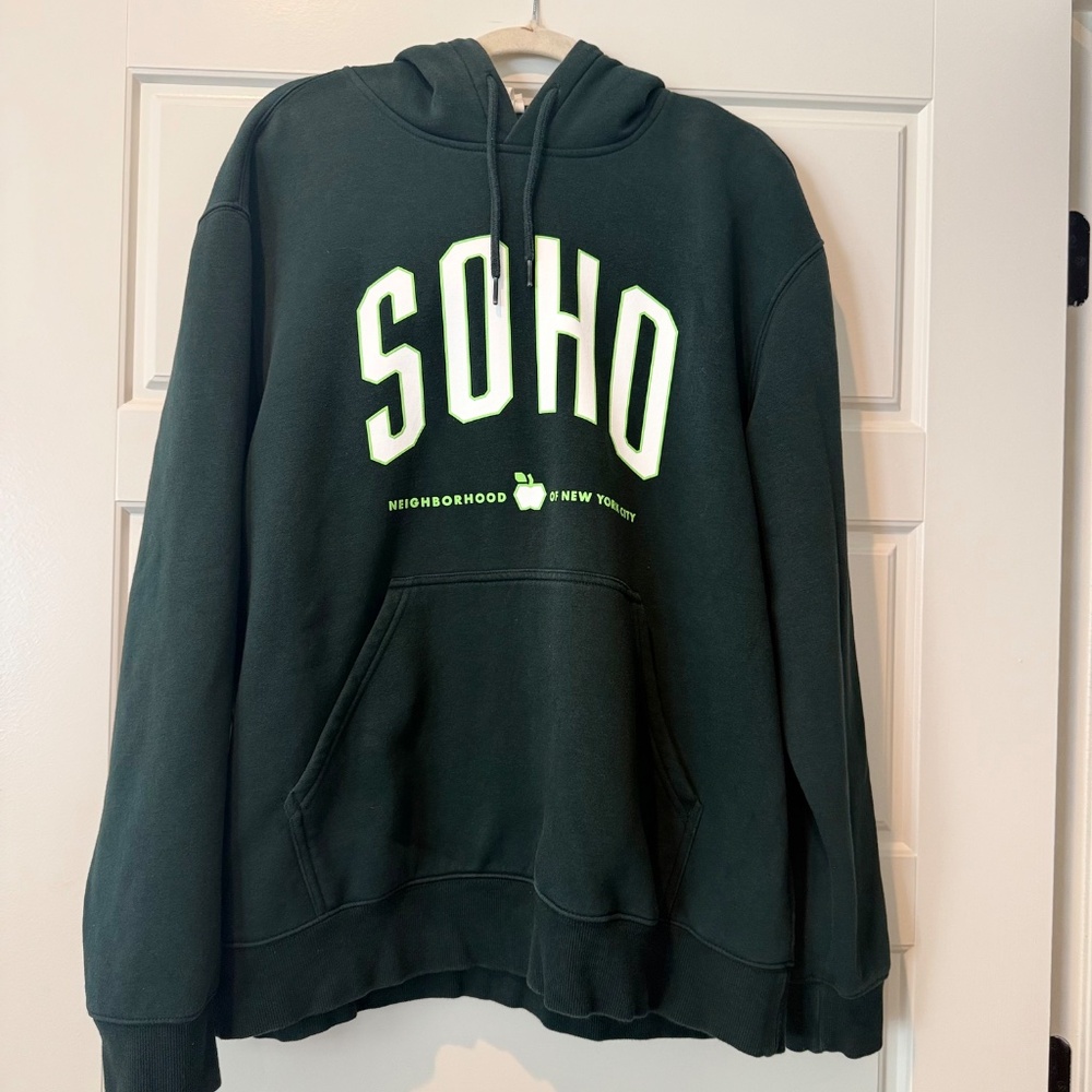 H&M SOHO Dark Green Hooded Sweatshirt - XL - Picture 3 of 5